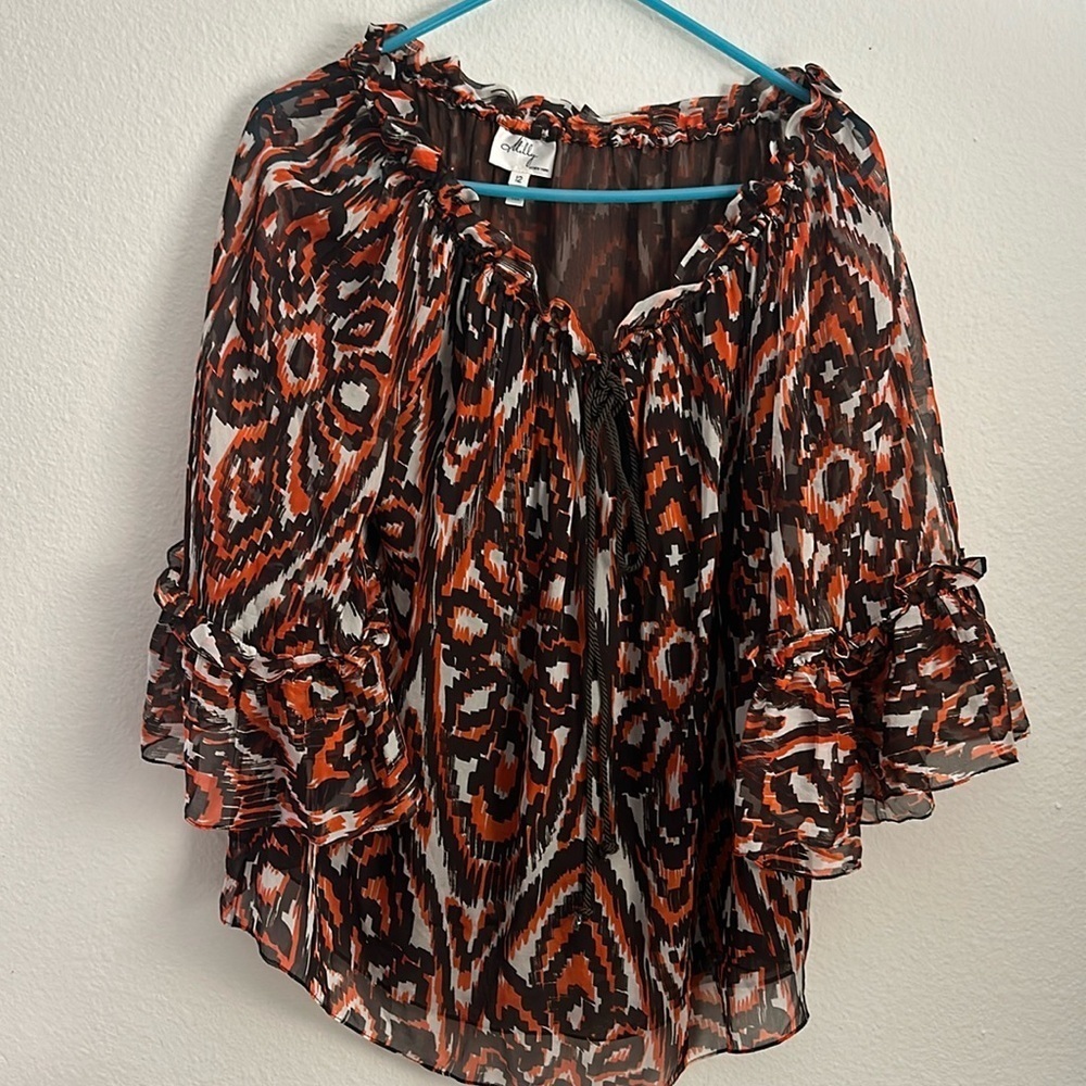 Milly flowy silk top size 12